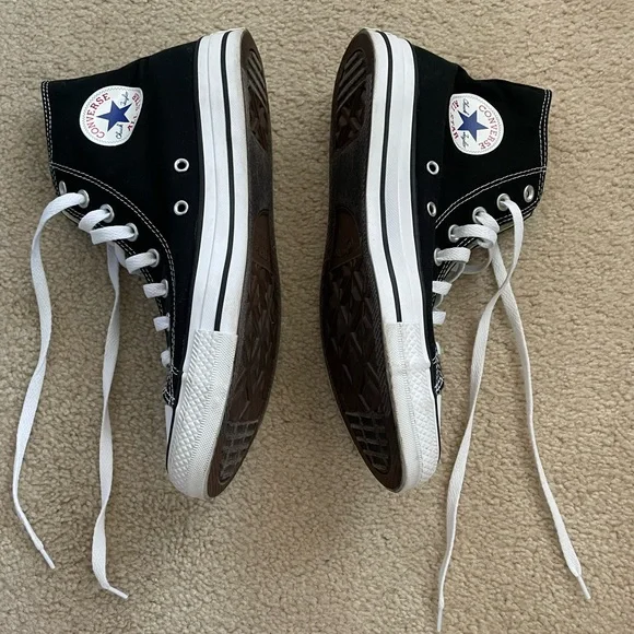 Chuck Taylor All Star Canvas Black Uni-Sex High Top Shoe Converse Women’s 11 - Picture 5 of 8